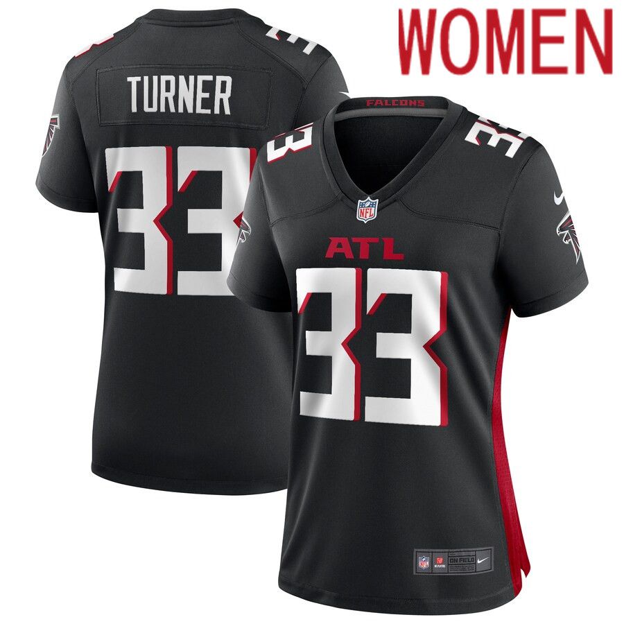 Women Atlanta Falcons 33 Michael Turner Nike Black Game Retired Player NFL Jersey